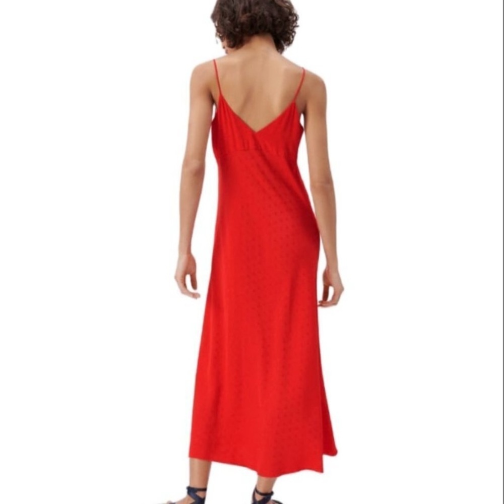 Zara Ruffled Slip Dress - Picture 2 of 6